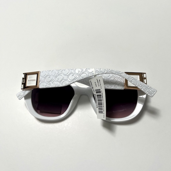 New Original GUESS Cat Eye Sunglasses GO00050 Acetate White Embossed Logo main image 5